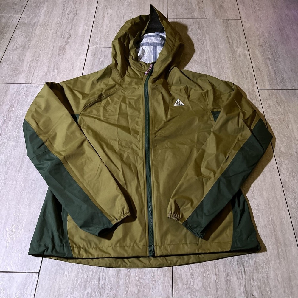 Nike ACG Storm-FIT ADV Jacket Womens S Tall Green Hooded Shell IF0101-368